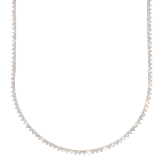 Rose Gold Tennis Chain - 14K Gold - DIA16.50CT - 23.90G - 25" inches
