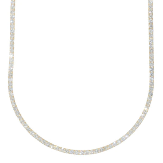 Yellow Gold Tennis Chain - 14K Gold - DIA18.61CT - 26.20G - 20" inches