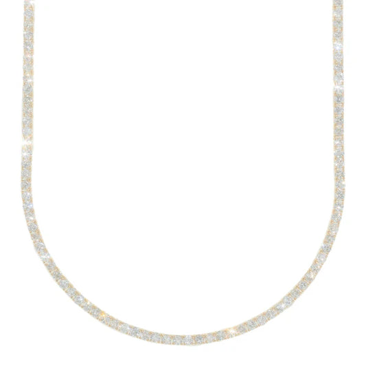 Yellow Gold Tennis Chain - 14K Gold - DIA18.61CT - 26.20G - 20" inches