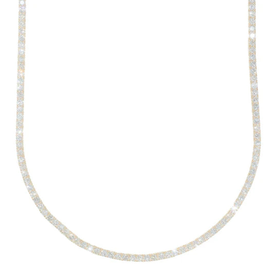Yellow Gold Tennis Chain - 14K Gold - DIA14.02CT - 22.50G - 20" inches