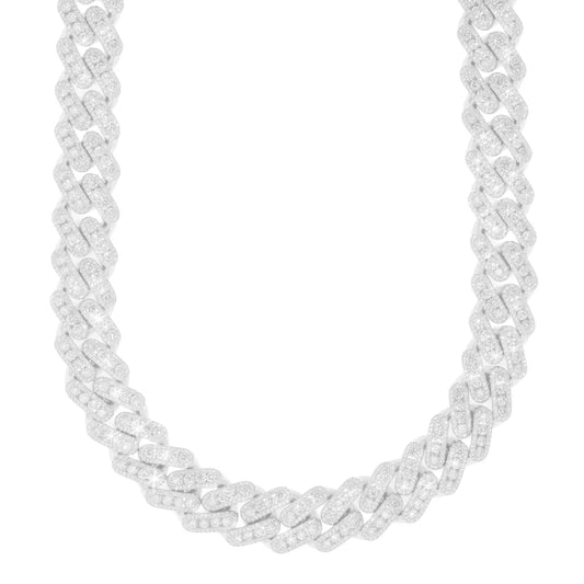 Cuban Link Chain - 10K Gold - White Gold 431.50 gr - DIA 58.72 Ct - 22" inches