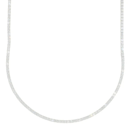 White Gold Tennis Chain - 18K Gold - DIA9.26CT - 22.40G - 22" inches