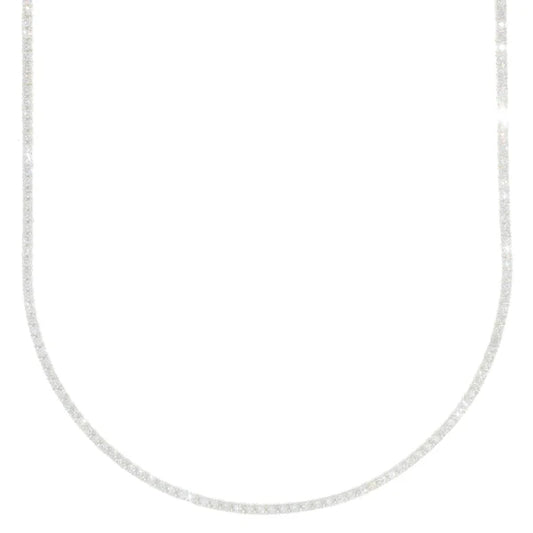 White Gold Tennis Chain - 14K Gold - DIA5.69CT - 17.70G - 22" inches