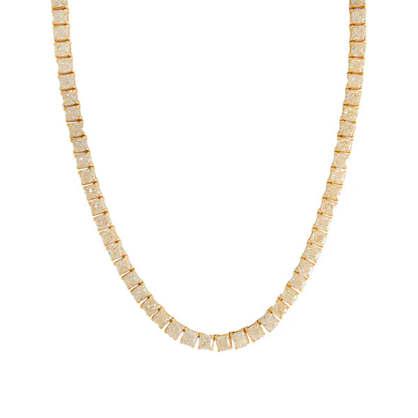 Woman's Tennis Chain - 14K Gold - Yellow Gold - DIA 25.0CT - 40.60G - 18" inches