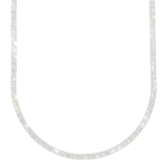 Woman's Tennis Chain - 14K Gold - White Gold - DIA 25.0CT - 40.60G - 18" inches