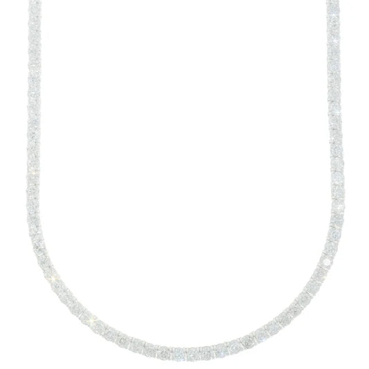 Woman's Tennis Chain - 14K Gold - White Gold - DIA 27.76CT - 36.30G - 16" inches