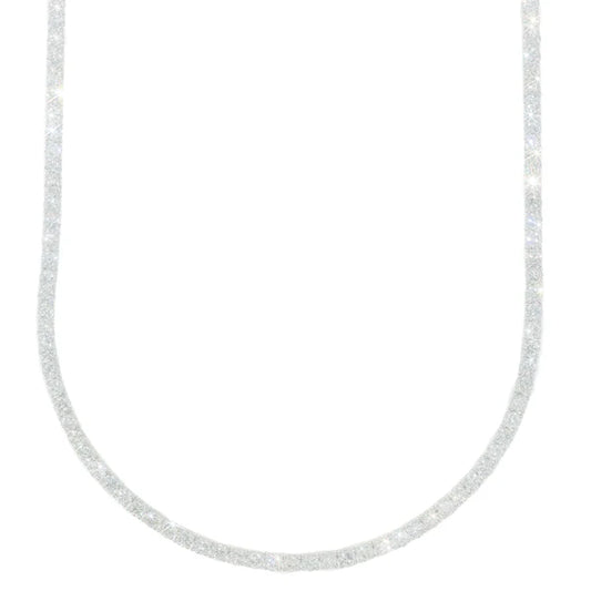 Woman's Tennis Chain - 14K Gold - White Gold - DIA 20.97CT - 26.30G - 16" inches