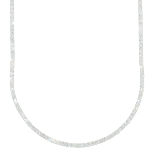 Woman's Tennis Chain - 14K Gold - White Gold - DIA 16.63CT - 23.80G - 18" inches