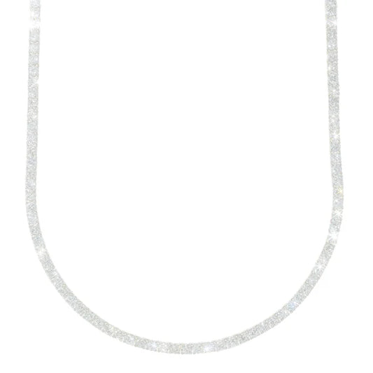 Woman's Tennis Chain - 14K Gold - White Gold - DIA 17.30CT - 23.40G - 17" inches