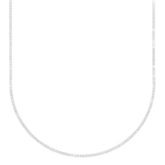 Woman's Tennis Chain - 14K Gold - White Gold - 17" inches