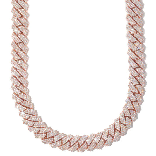 Cuban Link Chain - 10K Gold - Rose Gold 509G - DIA 52.50 Ct - 22" inches