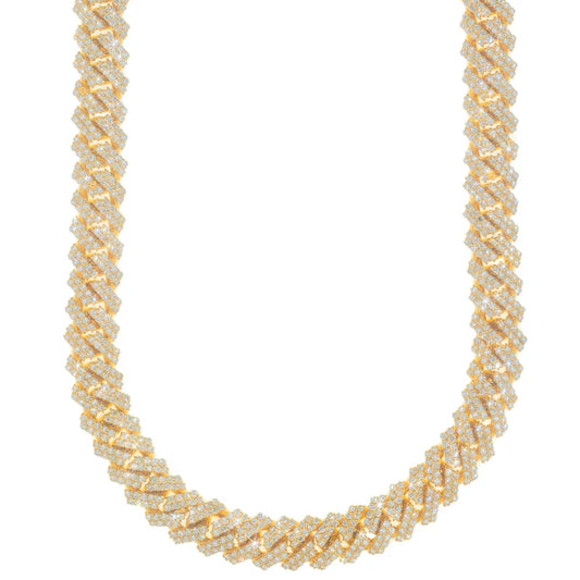 Cuban Link Chain - 10K Gold - Yellow Gold 293G- DIA 53.23ct- 22" inches