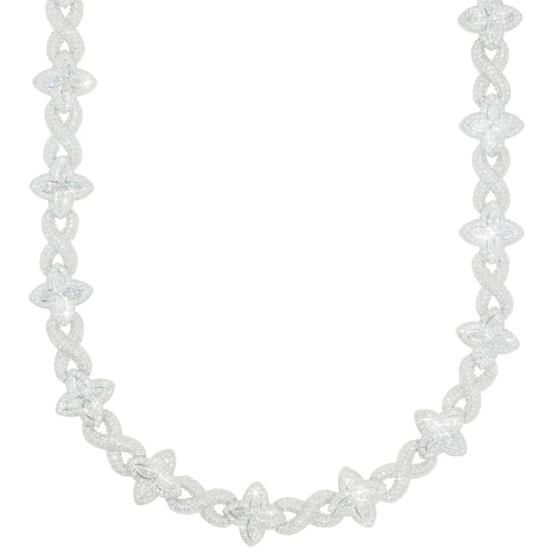 Infinity Link Chain - 10K Gold - White Gold - 183.30G- DIA 32.45- 22" inches