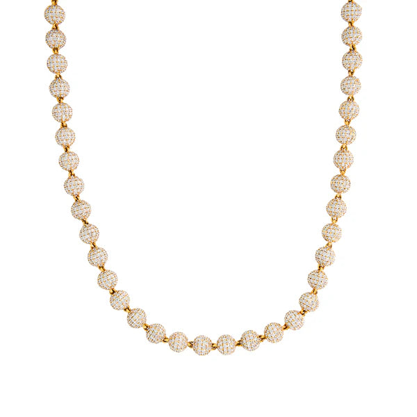 Ball Chain - 14K Gold - Yellow Gold - DIA 83.08CT - 92.50G - 26" inches