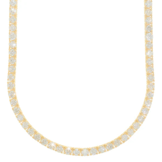 Yellow Gold Tennis Chain - 14K Gold - DIA50.65CT - 73.4G - 22" inches