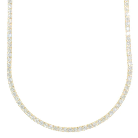 Yellow Gold Tennis Chain - 14K Gold - DIA24.0 CT - 58.10G - 21" inches