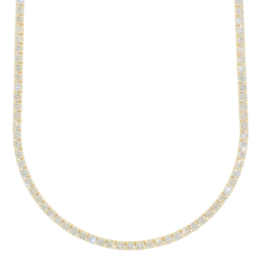 Yellow Gold Tennis Chain - 14K Gold - DIA31.28CT - 43.0G - 22" inches