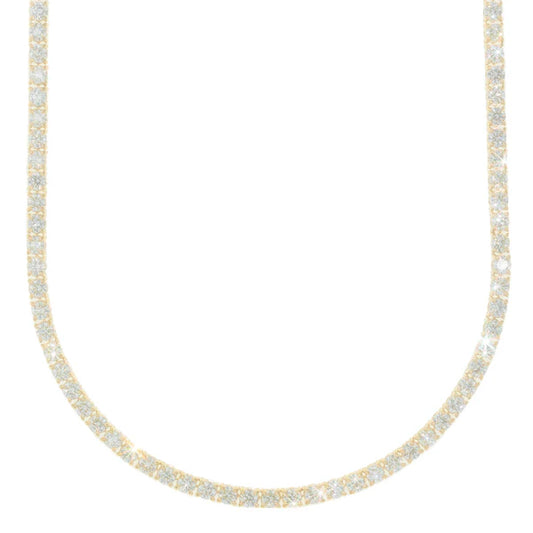 Yellow Gold Tennis Chain - 14K Gold - DIA26.53CT - 44.9G - 20" inches