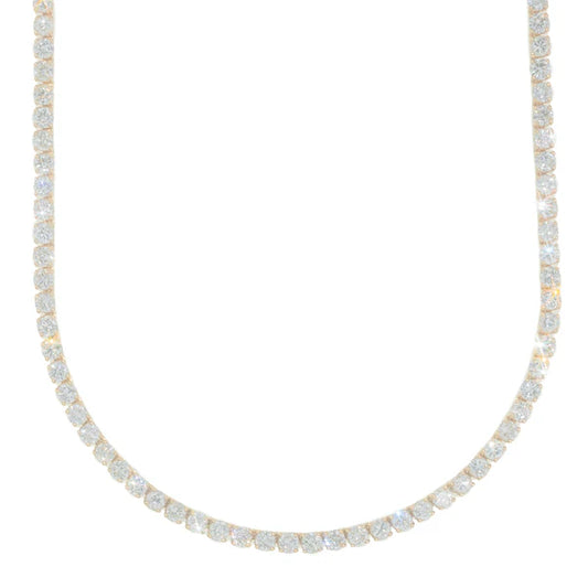 Yellow Gold Tennis Chain - 14K Gold - DIA29.38CT - 36.10G - 20" inches