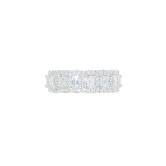 Eternity Ring - 14K - White Gold 5.78g - D 3.70 CT