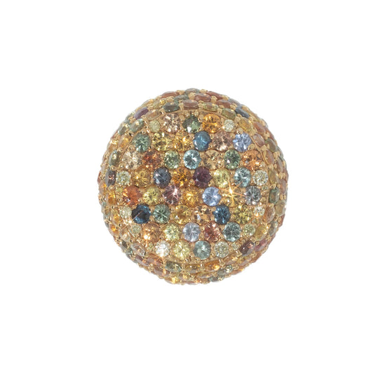 Ring With Color Diamonds – 14K – Yellow Gold 25.60 g – D 24.72 CT