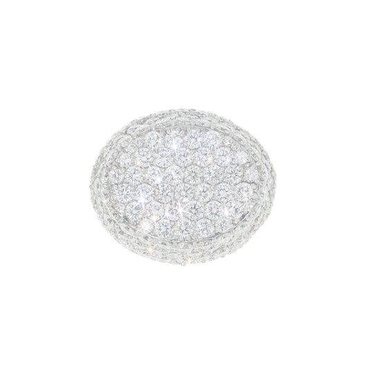 Ring With Diamonds - 14K - White Gold 21.90g - D 16.61 CT