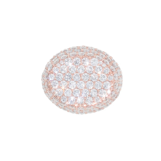 Ring With Diamonds - 14K - Rose Gold 22.60g - D 16.74 CT