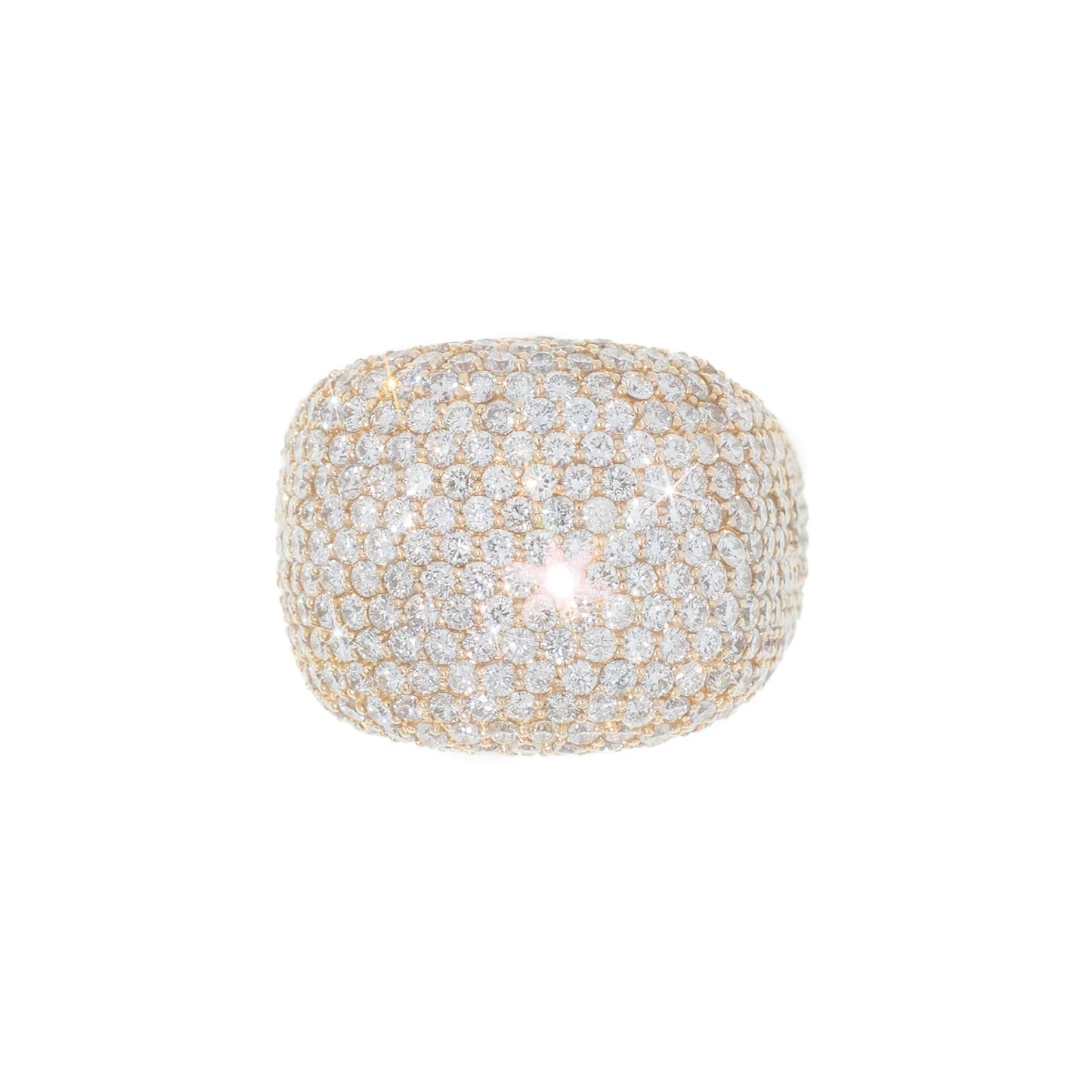Ring With Diamonds - 14K - Yellow Gold 21.10g - D 9.00 CT