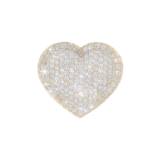 Heart Ring - 14K - White Gold 31.70g - D 8.17 CT