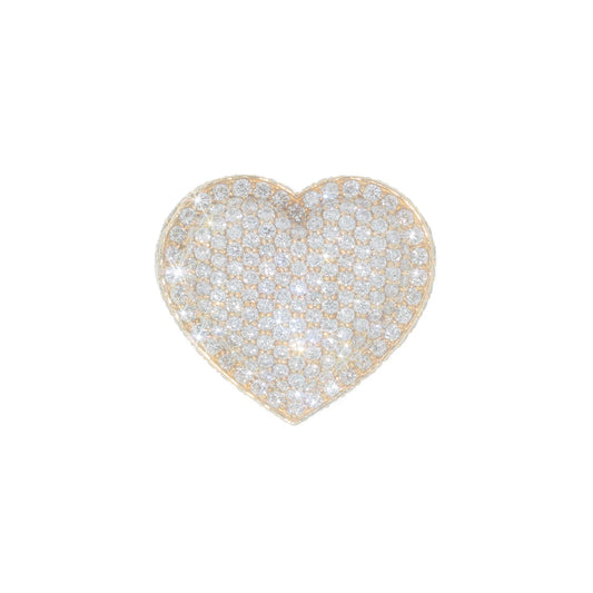 Heart Ring - 14K - Yellow Gold 27.50g - D 4.29 CT