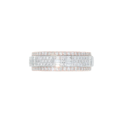 Ring With Diamonds – 14K – Rose Gold 9.90g – D 4.50 CT