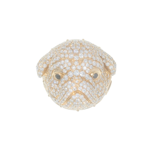 Bulldog Ring – 14K – Yellow Gold 27.6 g – D 8.23 CT