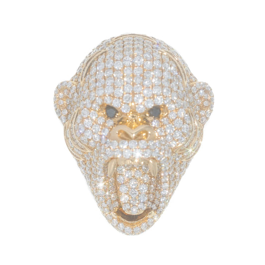 Gorilla Ring – 14K – Yellow Gold 37.7g – D 13.95 CT