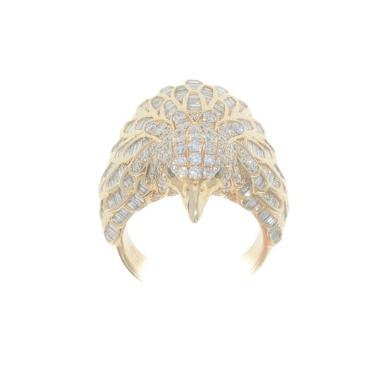 Eagle Ring – 14K – Yellow Gold 23.9g – D 5.97 CT