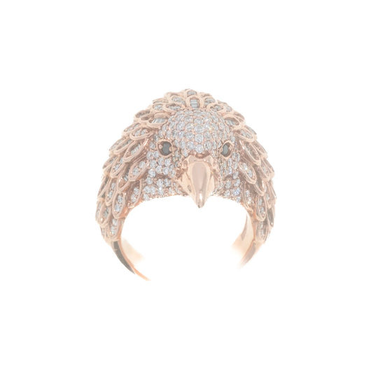 Eagle Ring – 14K – Rose Gold 44.0 g – D 2.85 CT