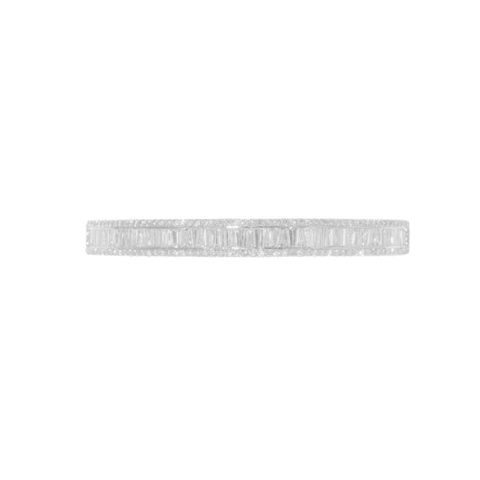 Bangle With Diamond’s & Emerald’s - 18K - White Gold 20.8g - D 5.90 CT