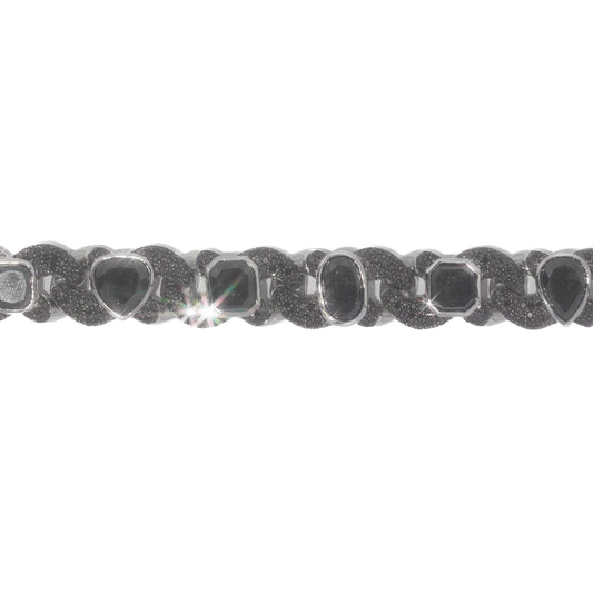 Bracelet With Black Diamonds - 10K - White Gold 77.7g - D 37.92 CTW - 7.5 inches