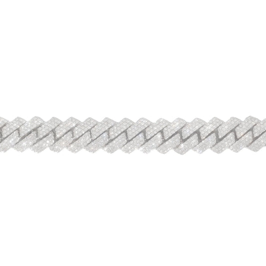 Cuban Link Bracelet - 10kt - Yellow / White / Rose Gold 99.70g - D 14.20 ct - 8 inches