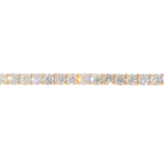 Tennis Bracelet - 14K - Rose Gold 31.30g - D 30.62 ct - 7.5 inches