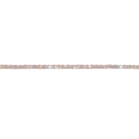 Tennis Bracelet - 14K - Rose Gold 15.50g - D 10.30 CT - 7.5 inches