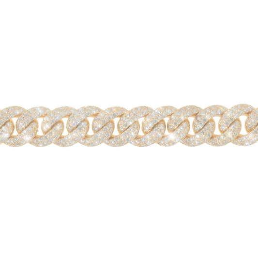 Cuban Link Bracelet - 14kt - Yellow Gold 127.6g - D 18.09ct - 8 inches