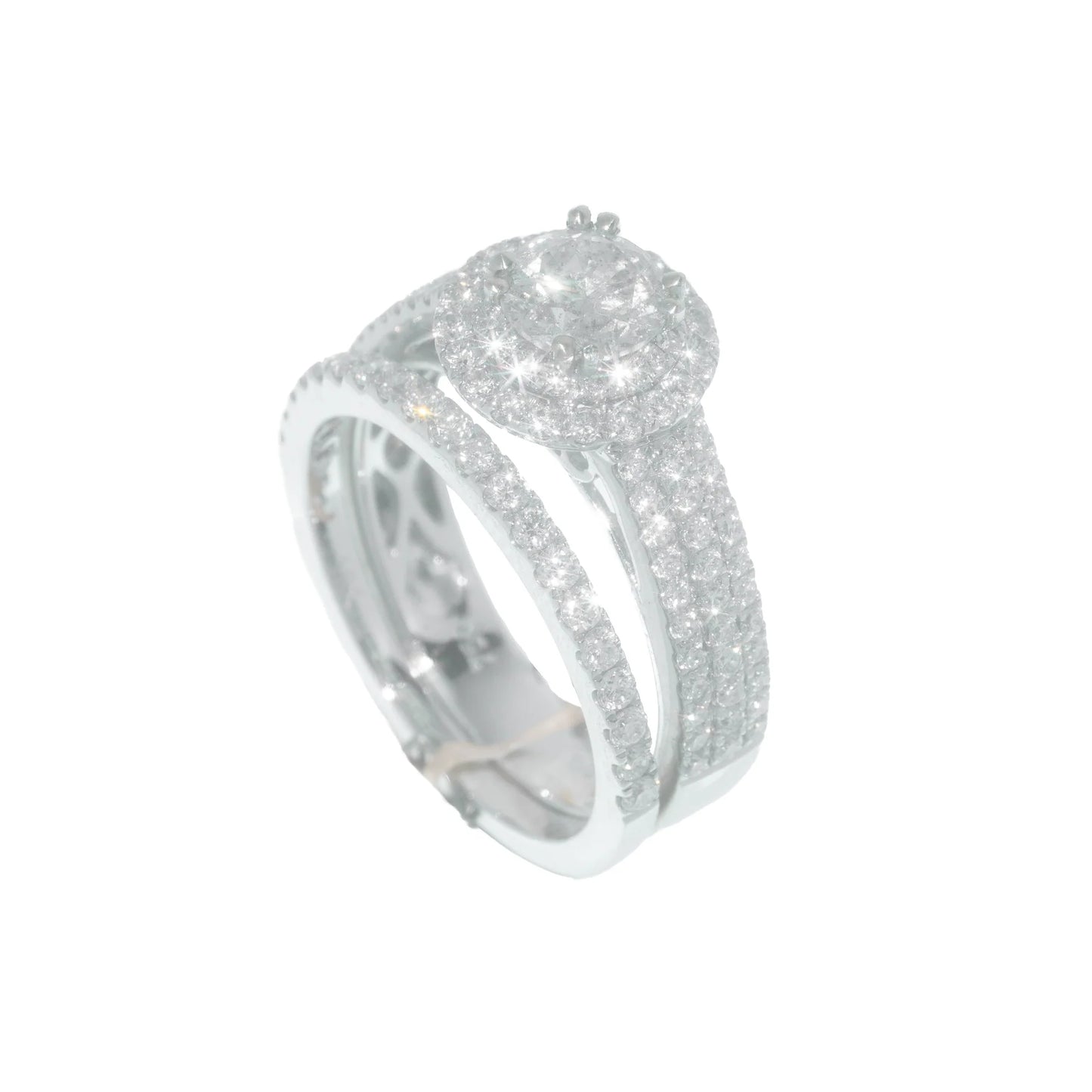 Engagement Ring – 18K – White Gold 7.50 g – D 2.12 CT / Cnt 0.76 CT