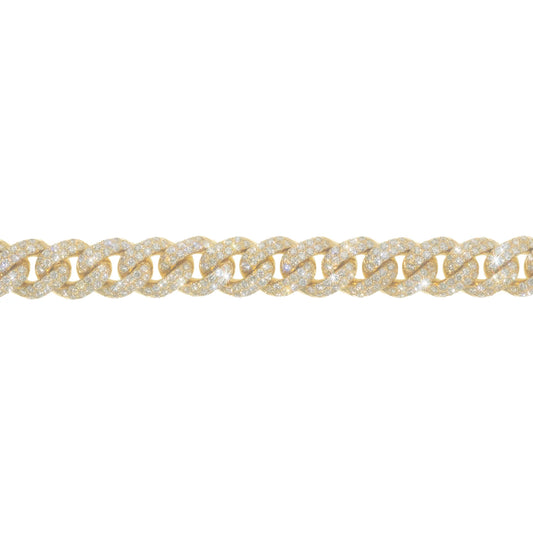 Cuban Link Bracelet - 14kt - Yellow Gold 72g - D 11 ct - 8 inches