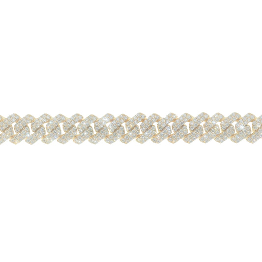 Cuban Link Bracelet - 14kt - Yellow Gold 80.20g - D 13.08 ct - 8 inches