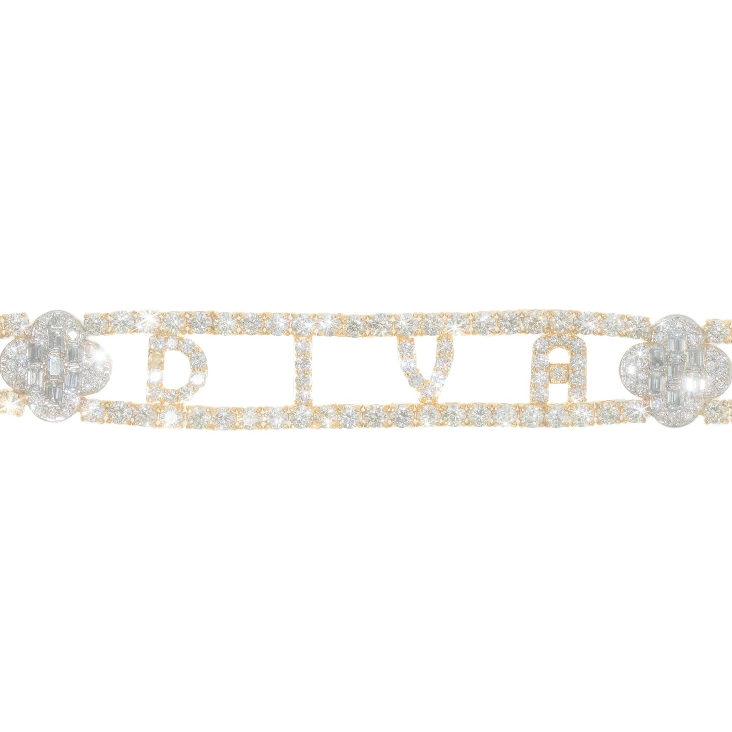 Womans Tennis Bracelet - 14K - Rose Gold 25.7 g - D 1.75 ct / EM 1.4 ct - 7.5 inches