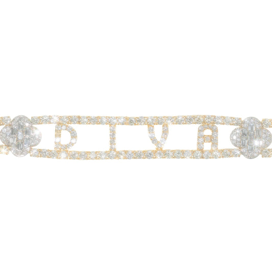 Womans Tennis Bracelet - 14K - Rose Gold 25.7 g - D 1.75 ct / EM 1.4 ct - 7.5 inches