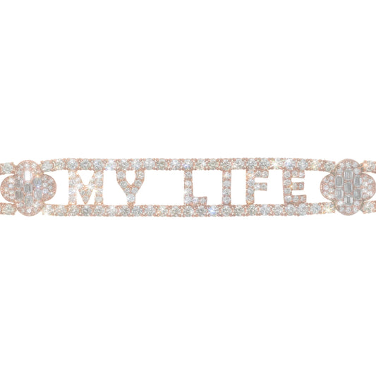Womans Tennis Bracelet - 14K - Rose Gold 25.7 g - D 1.75 ct / EM 1.4 ct - 7.5 inches
