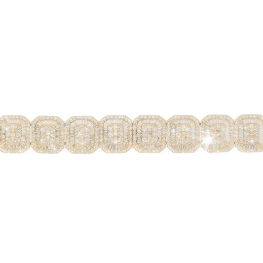 Bracelet With Baguettes – 14K – Yellow Gold 40.6 g – D 9.55 Ct – 8 inches