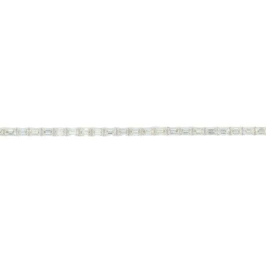 Emerald Bracelet - 14K - White Gold 11.5g - D 8.53 CT - 8 inches