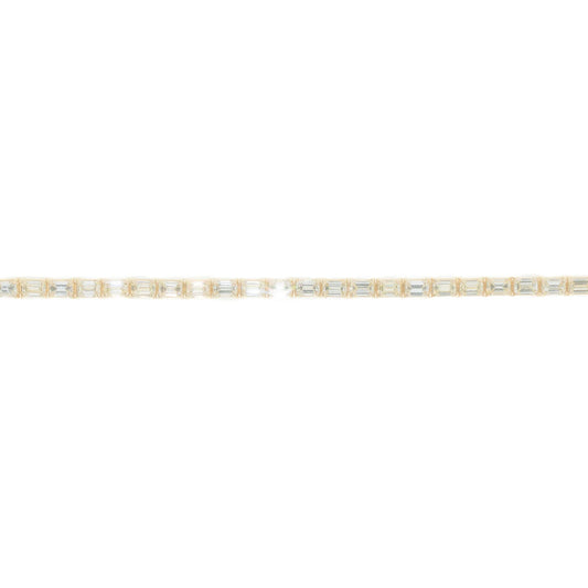 Tennis Link Bracelet - 14K - Yellow Gold 11.5g - D 8.53 CT - 8 inches